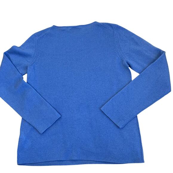Vince Sz M Wool & Cashmere Blend Trimless Sweater in Hydrangea Blue Minimalist - Picture 11 of 16
